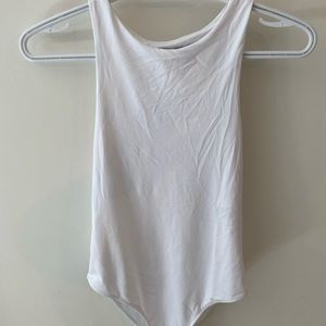 Zara white contour bodysuit, size S